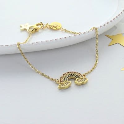 Personalised Rainbow Star Bracelet