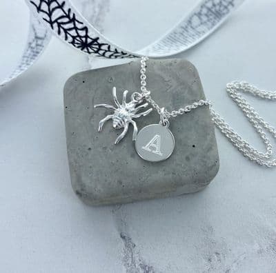 Personalised Spider Charm Necklace