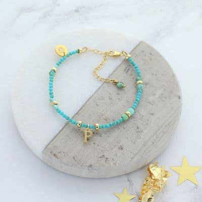 Personalised Turquoise Bracelet