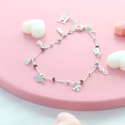 Personalised Valentine Charm Bracelet