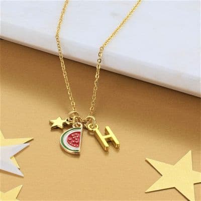 Personalised Watermelon Charm Necklace