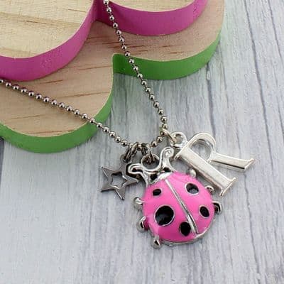 Pink Ladybird Necklace