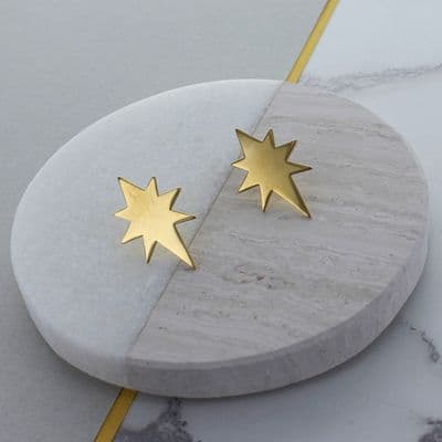 Pow Gold Plated Statement Earrings