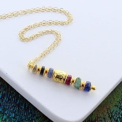 Precious Assorted Stone Necklace