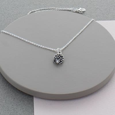 Prickly Hedgehog Sterling Silver Necklace
