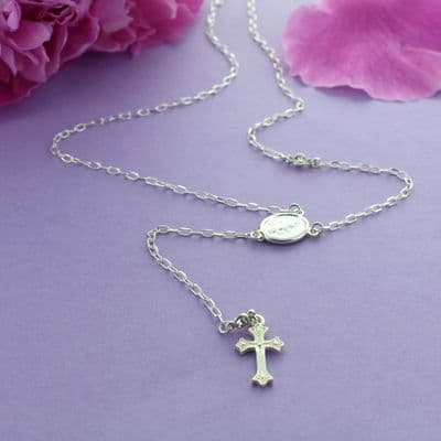Rosary Cross Necklace