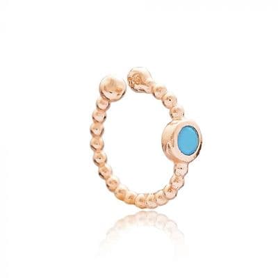 Rose Gold and Turquoise ear cuff