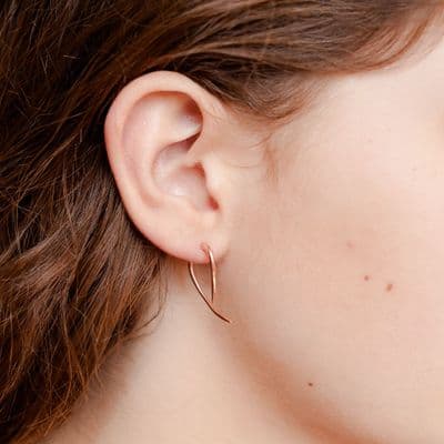 Rose Gold Double Sided Thorn Earrings
