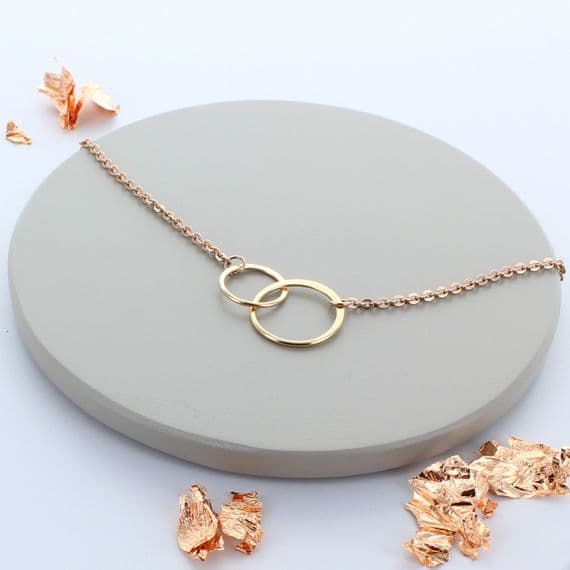 Rose Gold Infinity Link Necklace