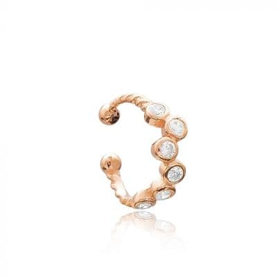 Rose gold multi Cubic zirconia cuff
