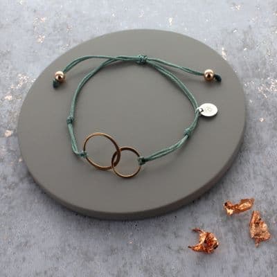 Rose Gold Plated Sterling Silver Infinity Friendship Bracelet