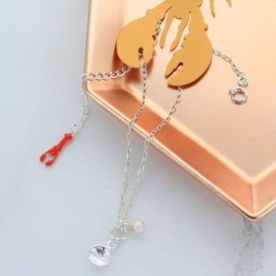 Sea shell anklet with Lobster detail