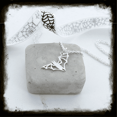 Silver Bat Charm Nekclace