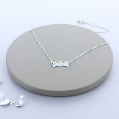 Silver Bat Necklace