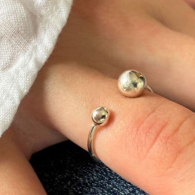 Silver Minimal Adjustable Ring