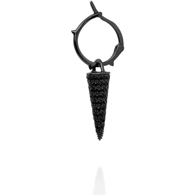 Single cone black gold vermeil earring