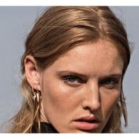 Single Cone white cz gold vermeil earring