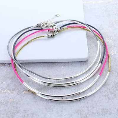 Single Noodle Leather Necklace