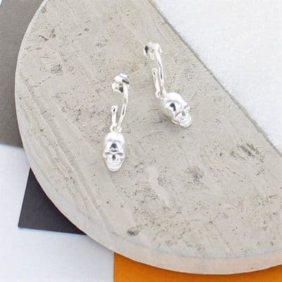 Skull Hoop Earrings