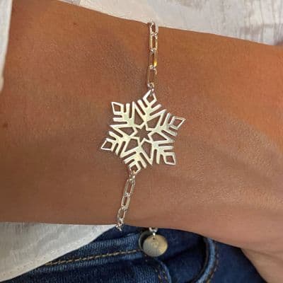 Snowflake Personalised Charm Bracelet