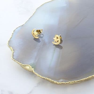 Star And Moon Earrings