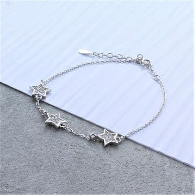 Star Charm Sterling Silver Bracelet