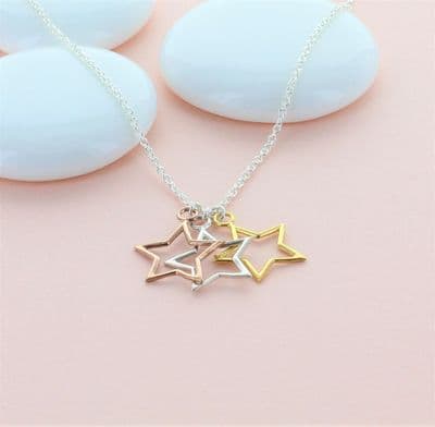 Star Mixed Metal Necklace