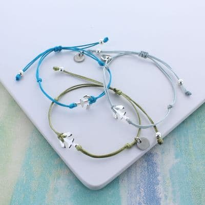 Sterling Silver Anchor Friendship Bracelet
