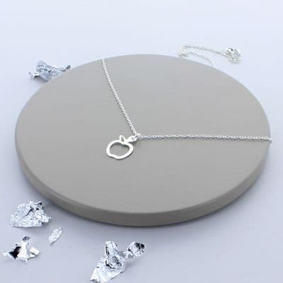 Sterling Silver Apple Necklace