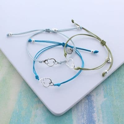Sterling Silver Cloud Friendship Bracelet
