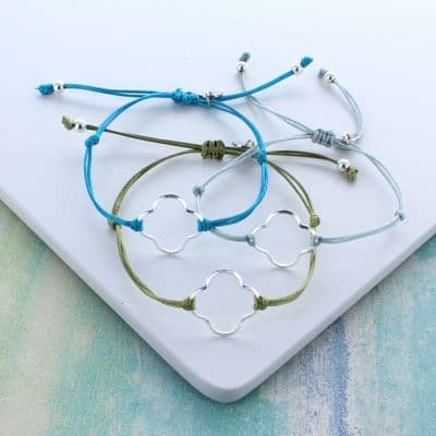 Sterling Silver Clover Friendship Bracelets