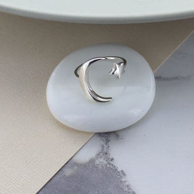 Sun And Moon Adjustable Ring