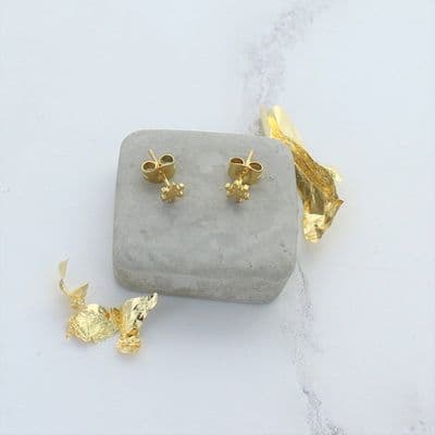 Tiny Snowflake Stud Earrings