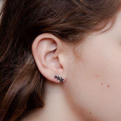 Triple Star Earrings