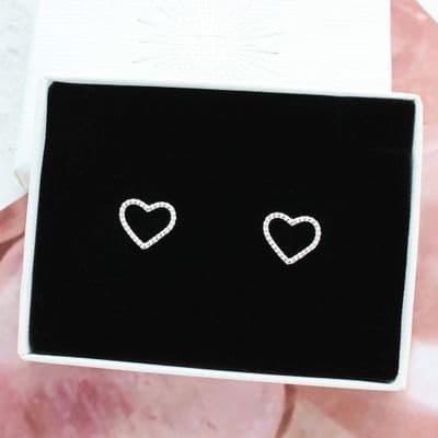 Twisted Heart Stud Earrings