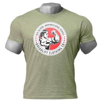 Dreadlift Oldschool Bodybuilding Tee - Military Green