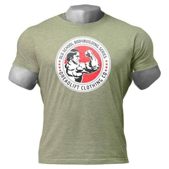 Dreadlift Oldschool Bodybuilding Tee - Military Green
