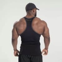 GASP Ribbed T-Back  Gym Vest - Black