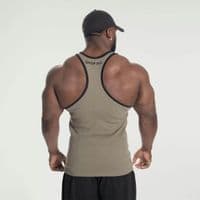 GASP Ribbed T-Back  Gym Vest - Washed Green