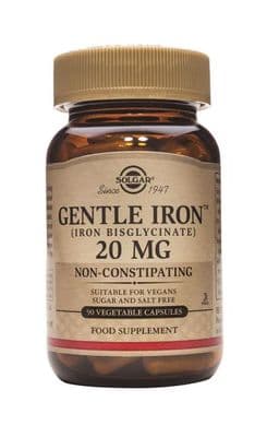 Gentle Iron (Iron Bisglycinate) 20 mg 90 Vege Capsules