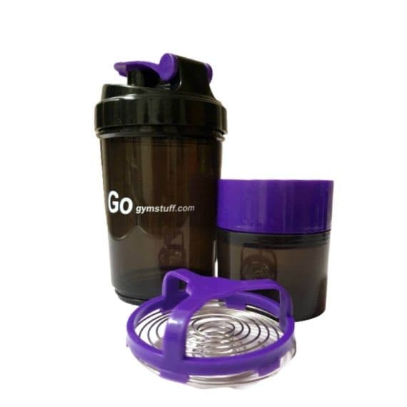 Go Gym Stuff Protein Shaker+ Purple Bottle Mixer