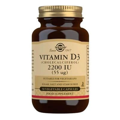 Solgar Vitamin D3 2200 IU 50 Vegetable Capsules