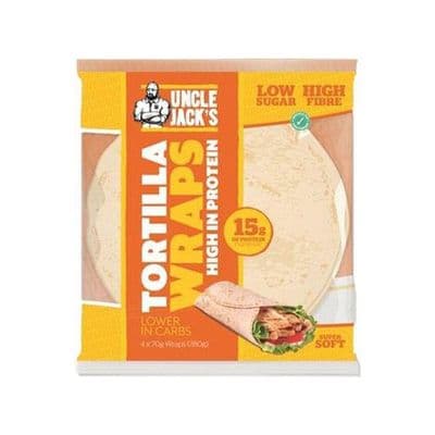 Uncle Jack's High Protein Tortilla Wraps (4x70g)