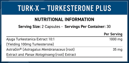 applied nutrition turkesterone nutritional information