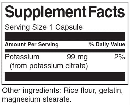 Citrate De Potassium Swanson – 120 Capsules, Complément Alimentaire Neuf Sous Blister