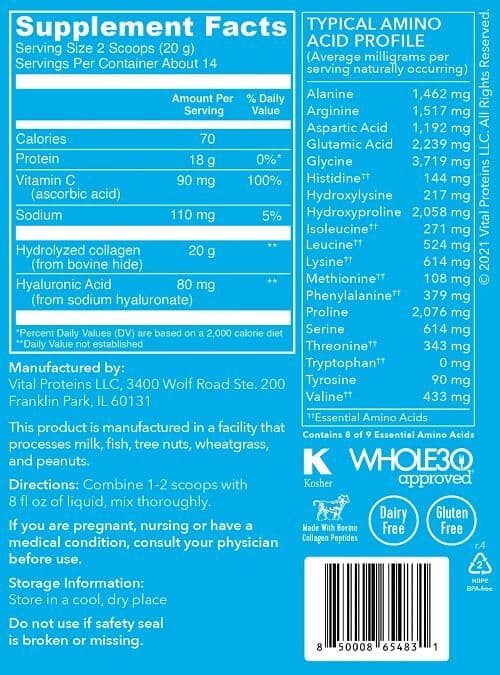 Vital Proteins Collagen Peptides Unflavoured 284g vital-proteins-collagen-peptides-unflavoured-284g