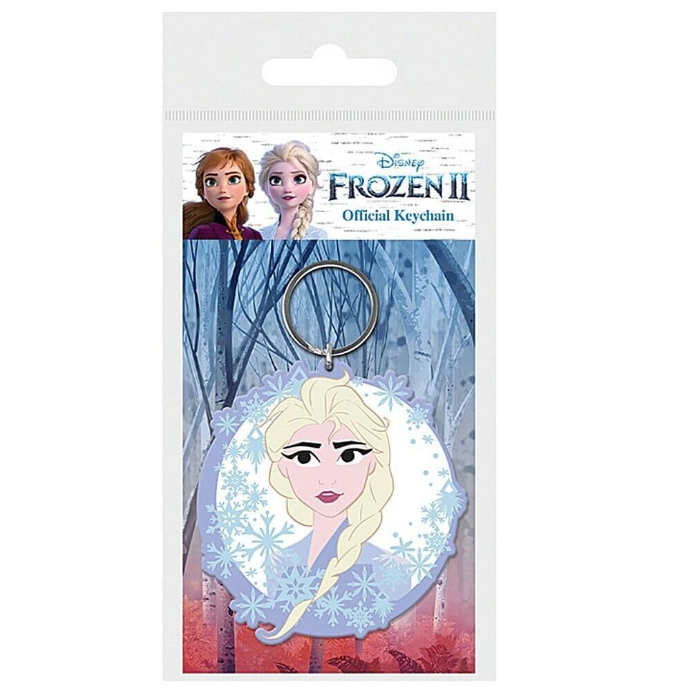 Disney Frozen 2 Elsa Keyring Rubber Keychain Fob