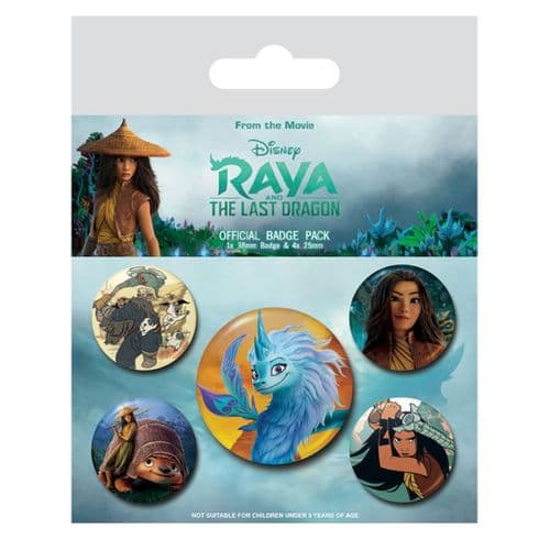 Disney Raya and the Last Dragon Button Badge Pack