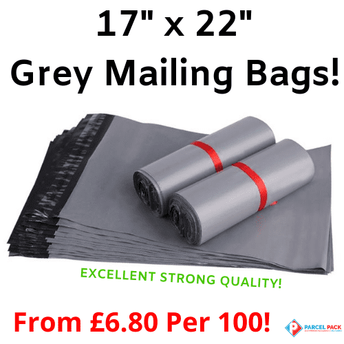 17" x 22" Grey Mailing Postal Bags