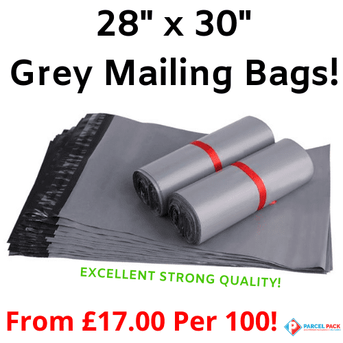 28" x 30" Grey Mailing Postal Bags